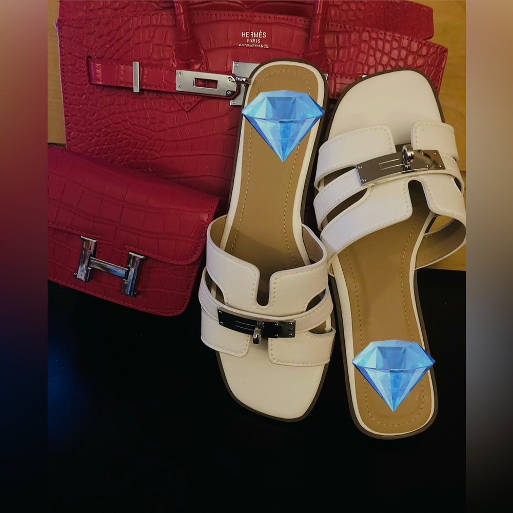 Elegant White Women's Sandals